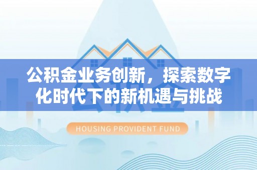 灵石公积金业务创新，探索数字化时代下的新机遇与挑战
