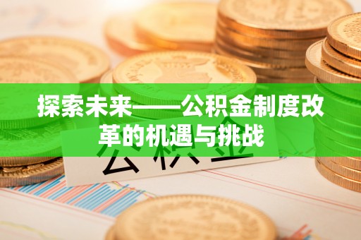 灵石探索未来——公积金制度改革的机遇与挑战