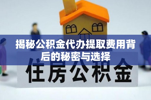 灵石揭秘公积金代办提取费用背后的秘密与选择