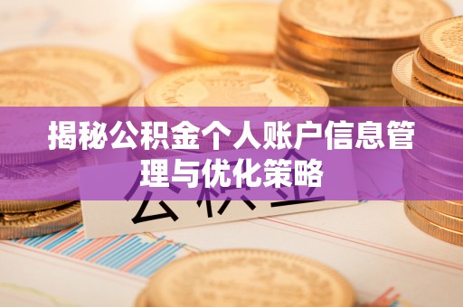 灵石揭秘公积金个人账户信息管理与优化策略